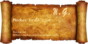 Medus Grácia névjegykártya